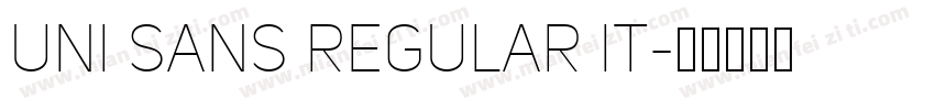UNI SANS REGULAR IT字体转换
